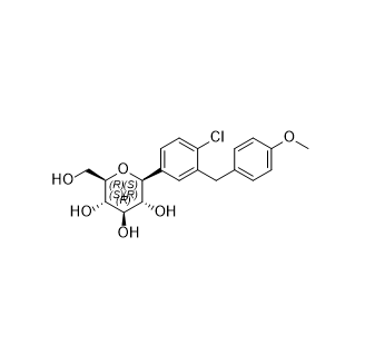 達(dá)格列凈雜質(zhì)08,(2S,3R,4R,5S,6R)-2-(4-chloro-3-(4-methoxybenzyl)phenyl)-6-(hydroxymethyl)tetrahydro-2H-pyran-3,4,5-triol