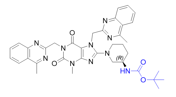 利格列汀雜質(zhì) 27,tert-butyl (R)-(1-(3-methyl-1,7-bis((4-methylquinazolin-2-yl)methyl)- 2,6-dioxo-2,3,6,7-tetrahydro-1H-purin-8-yl)piperidin-3-yl)carbamate