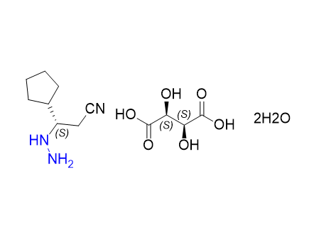 蘆可替尼雜質(zhì) 18,(S) -3-cyclopentyl-3-hydrazinylpropanenitrile (2S,3S)-2,3- dihydroxysuccinate dihydrate