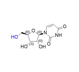 地夸磷索鈉雜質01,1-((2R,3R,4S,5R)-3,4-dihydroxy-5-(hydroxymethyl)tetrahydrofuran-2-yl)pyrimidine-2,4(1H,3H)-dione