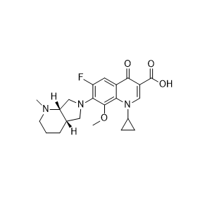 莫西沙星雜質(zhì)F,1-cyclopropyl-6-fluoro-8-methoxy-7-((4aS,7aS)-1-methylhexahydro1H-pyrrolo[3,4-b]pyridin-6(2H)-yl)-4-oxo-1,4-dihydroquinoline-3- carboxylic acid