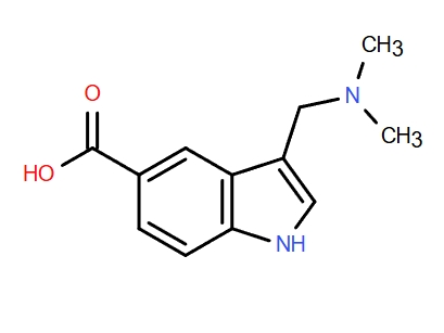 3-((dimethylamino)methyl)-1H-indole-5-carboxylic acid,3-((dimethylamino)methyl)-1H-indole-5-carboxylic acid