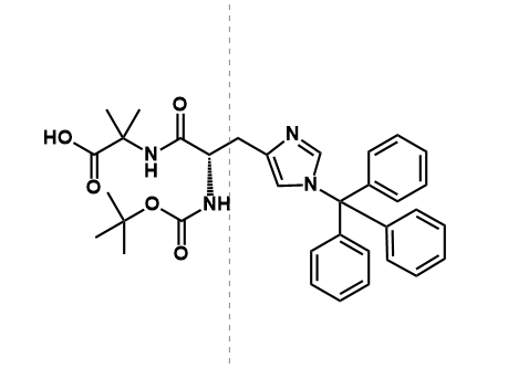 (S)-2-(2-((叔丁氧羰基)氨基)-3-(1-三苯甲基-1H-咪唑-4-基)丙酰胺基)-2-甲基丙酸,BOC-L-HIS(TRT)-AIB-OH