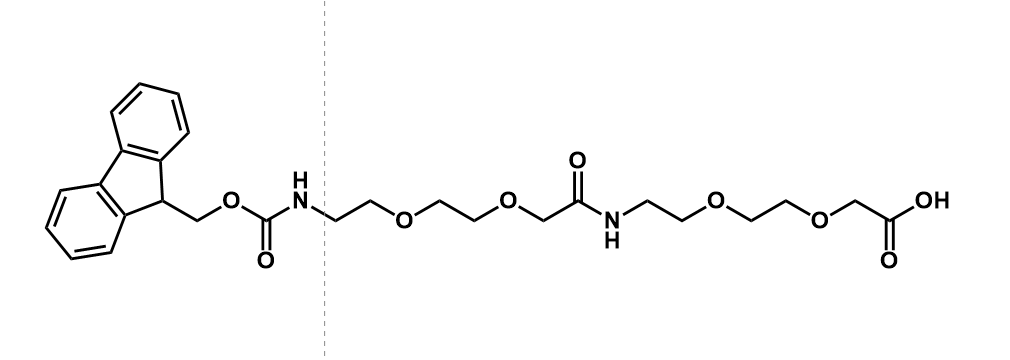 FMOC-8-氨基-3,6-二噁辛酰基-8-氨基-3,6-二噁辛酸,10-Oxo-5,8,14,17-tetraoxa-2,11-diazanonadecanedioic acid 1-(9H-fluoren-9-ylmethyl) ester