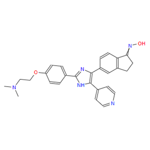 5-[2-[4-[2-(二甲基氨基)乙氧基]苯基]-5-(4-吡啶基)-1H-咪唑-4-基]-2,3-二氢-1-茚酮肟