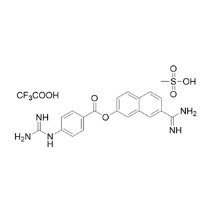 萘莫司他雜質(zhì) 04,7-carbamimidoylnaphthalen-2-yl 4-guanidinobenzoate dimesylate