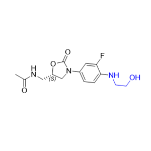 利奈唑胺雜質(zhì)38,(S)-N-((3-(3-fluoro-4-((2-hydroxyethyl)amino)phenyl)-2-oxooxazolidin-5-yl)methyl)acetamide