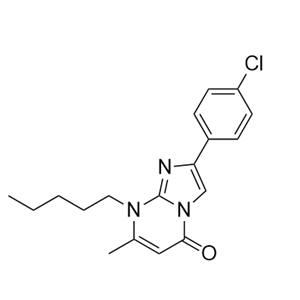 2-（4-氯苯基）-7-甲基-8-戊基咪唑并[1,2-a]嘧啶-5（8H）-酮,2-(4-chlorophenyl)-7-methyl-8-pentylimidazo[1,2-a]pyrimidin-5(8H)-one