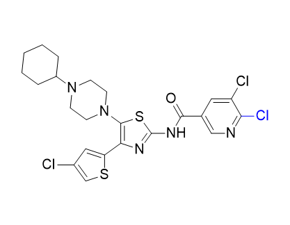 阿伐曲泊帕雜質(zhì)12,5,6-dichloro-N-(4-(4-chlorothiophen-2-yl)-5-(4-cyclohexylpiperazin1-yl)thiazol-2-yl)nicotinamide