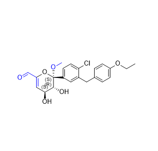 埃格列净杂质18,(2S,3R,4S)-2-(4-chloro-3-(4-ethoxybenzyl)phenyl)-3,4-dihydroxy2-methoxy-3,4-dihydro-2H-pyran-6-carbaldehyde