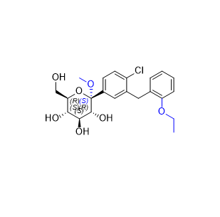 達(dá)格列凈雜質(zhì)36,(2S,3R,4S,5S,6R)-2-(4-chloro-3-(2-ethoxybenzyl)phenyl)-6-(hydroxymethyl)-2-methoxytetrahydro-2H-pyran-3,4,5-triol