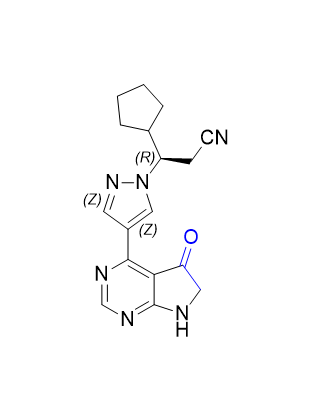 蘆可替尼雜質(zhì)11,(R)-3-cyclopentyl-3-(4-(5-oxo-6,7-dihydro-5H-pyrrolo[2,3-d]pyrimidin-4-yl)-1H-pyrazol-1-yl)propanenitrile