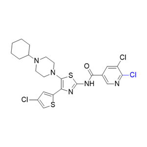 阿伐曲泊帕雜質(zhì)12,5,6-dichloro-N-(4-(4-chlorothiophen-2-yl)-5-(4-cyclohexylpiperazin1-yl)thiazol-2-yl)nicotinamide