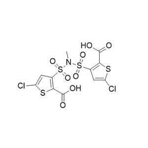 氯諾昔康雜質38,5-chloro-3-(N-((5-chloro-2-carboxythiophene-3-yl)sulfonyl)-Nmethylsulfamoyl)thiophene-2-carboxylic acid