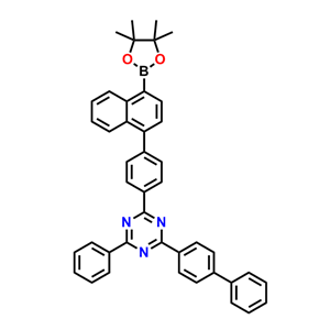 2-(联苯-4基l)-4-苯基-6-(4-(硼酸频那醇酯基萘-1-基)苯基)-1,3,5-三嗪