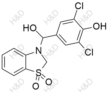 多替諾德雜質(zhì)4,3-((3,5-dichloro-4-hydroxyphenyl)(hydroxy)methyl)-2,3-dihydrobenzo[d]thiazole 1,1-dioxide