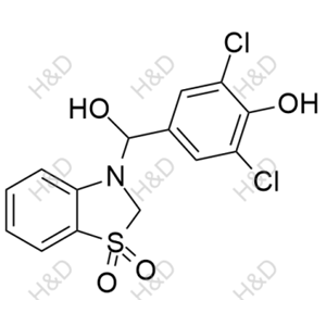 3-((3,5-dichloro-4-hydroxyphenyl)(hydroxy)methyl)-2,3-dihydrobenzo[d]thiazole 1,1-dioxide	多替诺德杂质4