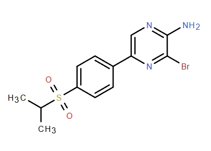 2-吡嗪胺，3-溴-5-[4-[（1-甲基乙基）磺?；鵠苯基]-,2-Pyrazinamine, 3-bromo-5-[4-[(1-methylethyl)sulfonyl]phenyl]-