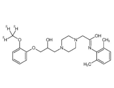N-(2,6-二甲基苯基)-4-[2-羥基-3-[2-(三氘甲基)苯氧基]丙基]-1-哌嗪乙酰胺,Ranolazine-d3