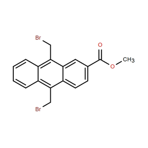 2-Anthracenecarboxylic acid, 9,10-bis(bromomethyl)-, methyl ester