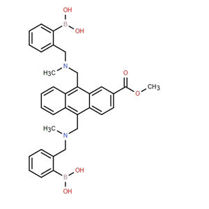 2-Anthracenecarboxylic acid,9,10-bis[[[(2-boronophenyl)methyl]methylamino]methyl]-, 2-methyl ester