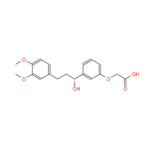 215169-00-9；(R)-2-(3-(3-(3,4-二甲氧基苯基)-1-羟丙基)苯氧基)乙酸；(R)-2-(3-(3-(3,4-Dimethoxyphenyl)-1-hydroxypropyl)phenoxy)acetic acid