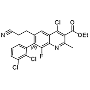 (R)-4-氯-6-(2-氰基乙基)-7-(2,3-二氯-苯基)-8-氟-2- 甲基喹啉-3-羧酸乙酯