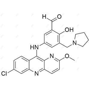 咯萘啶雜質15,5-((7-chloro-2-methoxybenzo[b][1,5]naphthyridin-10-yl)amino)-2-hydroxy-3-(pyrrolidin-1-ylmethyl)benzaldehyde