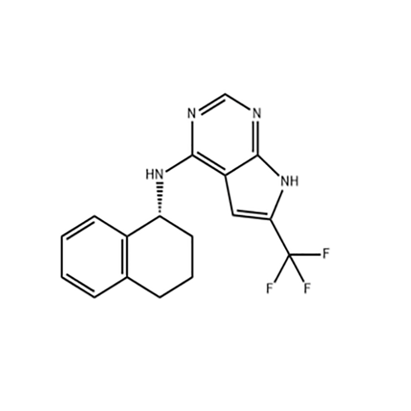 MTK458,7H-Pyrrolo[2,3-d]pyrimidin-4-amine, N-[(1R)-1,2,3,4-tetrahydro-1-naphthalenyl]-6-(trifluoromethyl)-