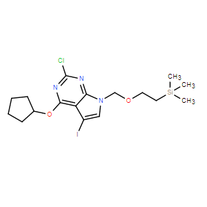 2-氯-4-(環(huán)戊基氧基)-5-碘-7-((2-(三甲基硅烷基)乙氧基)甲基)-7H-吡咯并[2,3-d]嘧啶,2-Chloro-4-(cyclopentyloxy)-5-iodo-7-((2-(trimethylsilyl)ethoxy)methyl)-7H-pyrrolo[2,3-d]pyrimidine