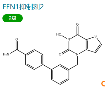 3'-((3-Hydroxy-2,4-dioxo-3,4-dihydrothieno[3,2-d]pyrimidin-1(2H)-yl)methyl)-[1,1'-biphenyl]-4-carboxamide , FEN1-IN-2,3'-((3-Hydroxy-2,4-dioxo-3,4-dihydrothieno[3,2-d]pyrimidin-1(2H)-yl)methyl)-[1,1'-biphenyl]-4-carboxamide , FEN1-IN-2