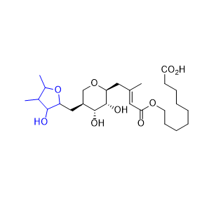 莫匹羅星雜質 09-1,9-[[(2E)-4-[(2S,3R,4R,5S)-3,4-dihydroxy-5-[(3-hydroxy-4,5-dimethyltetrahydrofuran-2-yl)methyl]tetrahydro-2H-pyran-2-yl]-3-methylbut-2-enoyl]oxy]nonanoic acid