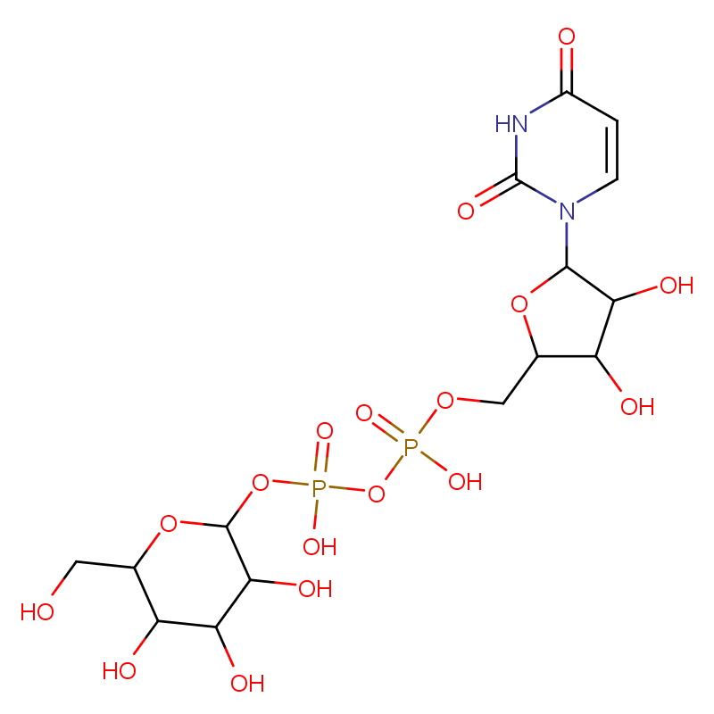 UDP-葡萄糖,Uridine 5'-(trihydrogen diphosphate), mono--d-glucopyranosyl ester