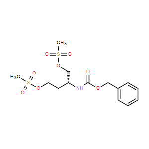 (R)-2-芐氧羰基氨基-1,4-雙(甲磺酰氧基)丁烷,(R)-2-(((Benzyloxy)carbonyl)amino)butane-1,4-diyl dimethanesulfonate