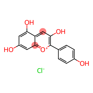 氯化花葵素,3,5,7-trihydroxy-2-(4-hydroxyphenyl)benzopyrylium chloride