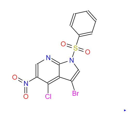 3-溴-4-氯-5-硝基-1-(苯磺?；?-1H-吡咯并[2,3-b]吡啶,3-Bromo-4-chloro-5-nitro-1-(phenylsulfonyl)-1H-pyrrolo[2,3-b]pyridine