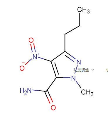 1-甲基-4-硝基-3-丙基吡唑-5-甲酰胺,1-Methyl-4-nitro-3-propyl-(1H)-pyrazole-5-carboxamide