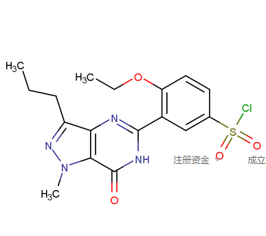 3-(6,7-二氫-1-甲基-7-氧代-3-丙基-1H-吡唑O-(4-3-D)-嘧啶-5,3-(4,7-Dihydro-1-methyl-7-oxo-3-propyl-1H-pyrazolo[4,3-d]pyrimidin-5-yl)-4-ethoxy-benzenesulfonyl Chloride