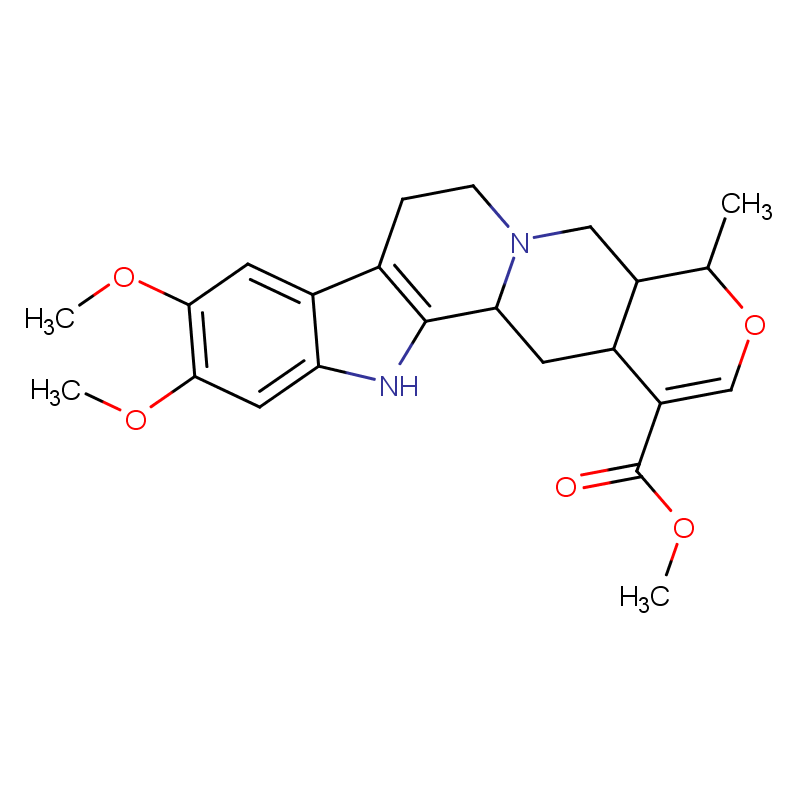 利舍匹林,Methyl (3,19,20)-16,17-didehydro-10,11-dimethoxy-19-methyloxayohimban-16-carboxylate