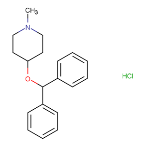 4-二苯基甲氧基-1-甲基哌啶盐酸盐132-18-3
