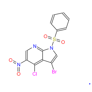 3-溴-4-氯-5-硝基-1-(苯磺?；?-1H-吡咯并[2,3-b]吡啶,3-Bromo-4-chloro-5-nitro-1-(phenylsulfonyl)-1H-pyrrolo[2,3-b]pyridine