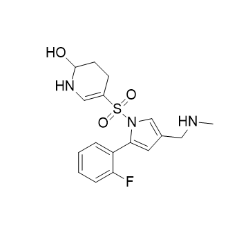 沃諾拉贊雜質(zhì)17,5-((2-(2-fluorophenyl)-4-((methylamino)methyl)-1H-pyrrol-1-yl)sulfonyl)-1,2,3,4-tetrahydropyridin-2-ol