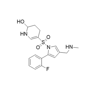 沃諾拉贊雜質(zhì)17,5-((2-(2-fluorophenyl)-4-((methylamino)methyl)-1H-pyrrol-1-yl)sulfonyl)-1,2,3,4-tetrahydropyridin-2-ol