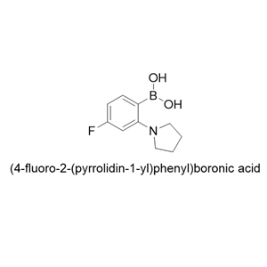 (4-fluoro-2-(pyrrolidin-1-yl)phenyl)boronic acid