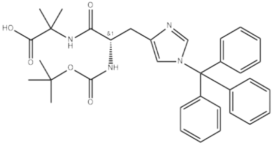 司美格魯肽二肽修飾劑,Boc-His(Trt)-Aib-OH