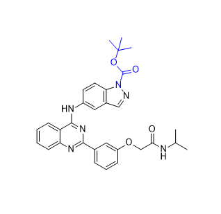 貝舒地爾雜質(zhì)09,tert-butyl 5-((2-(3-(2-(isopropylamino)-2-oxoethoxy)phenyl)quinazolin-4-yl)amino)-1H-indazole-1-carboxylate