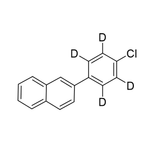 2-（4-氯苯基-2,3,5,6-d4）萘氘代OLED中間體