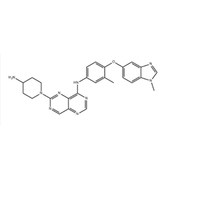 Pyrimido[5,4-d]pyrimidin-4-amine, 6-(4-amino-1-piperidinyl)-N-[3-methyl-4-[(1-methyl-1H-benzimidazol-5-yl)oxy]phenyl]-