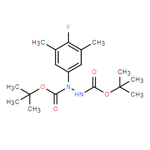 1-(4-氟-3,5-二甲基苯基)肼-1,2-二羧酸二叔丁酯,Di-tert-butyl 1-(4-fluoro-3,5-dimethylphenyl)hydrazine-1,2-dicarboxylate