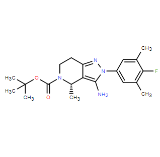 (S)-3-氨基-2-(4-氟-3,5-二甲基苯基)-4-甲基-2,4,6,7-四氫-5H-吡唑并[4,3-c]吡啶-5-羧酸叔丁酯,tert-Butyl (S)-3-amino-2-(4-fluoro-3,5-dimethylphenyl)-4-methyl-2,4,6,7-tetrahydro-5H-pyrazolo[4,3-c]pyridine-5-carboxylate